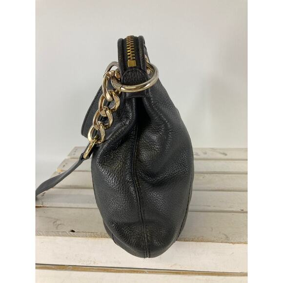 MICHAEL KORS MEDIUM BLACK PEBBLED LEATHER CROSSBODY BAG - Picture 5 of 13